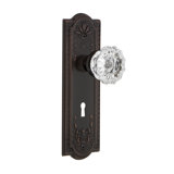Meadows Clear Interior Mortise Door Knob with Arch Rosette