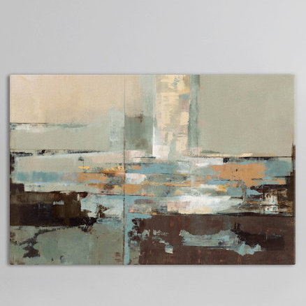 « matinée brume » par silvia vassileva,, reproduction d’art sur toile tendue, H 26 po x l 40 po x P 1,5 po