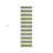 8' Runner Olive Green Striped Washable Non Skid Indoor Outdoor Runner Rug