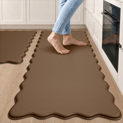 Scalloped Edge Anti Fatigue Kitchen Mats
