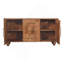 Buffet en bois massif Montara, beige, 2 portes, 3 tiroirs