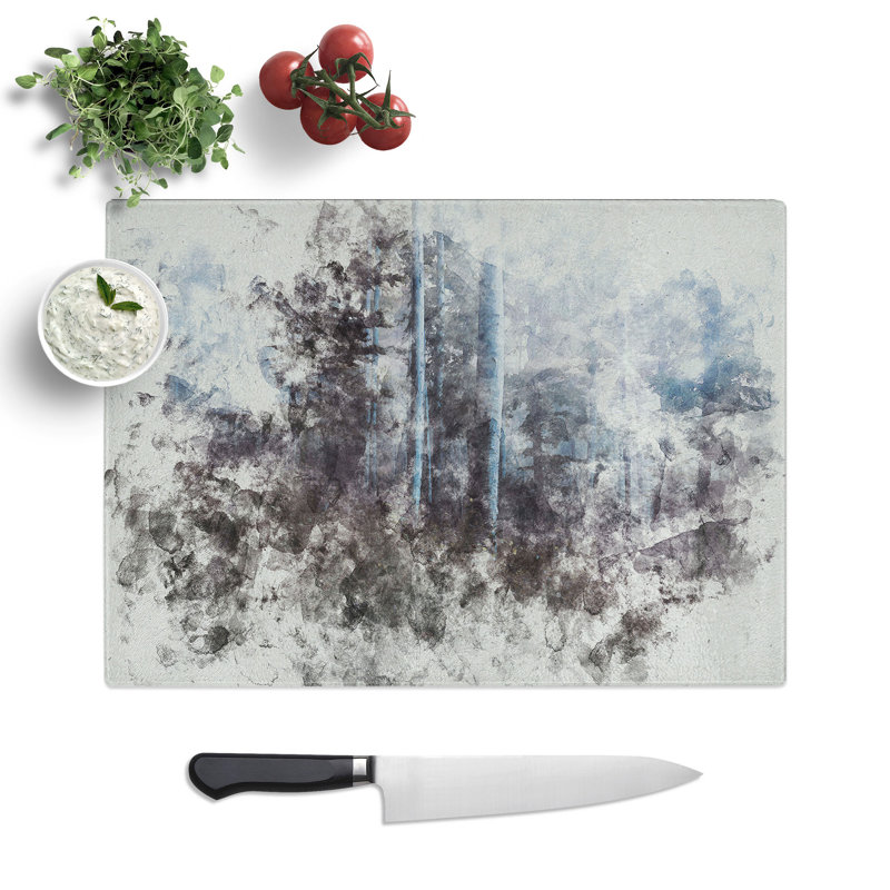 Forest View Vol.1 Watercolour Chopping Board, 0.4cm H x 20cm W x 28.5cm L