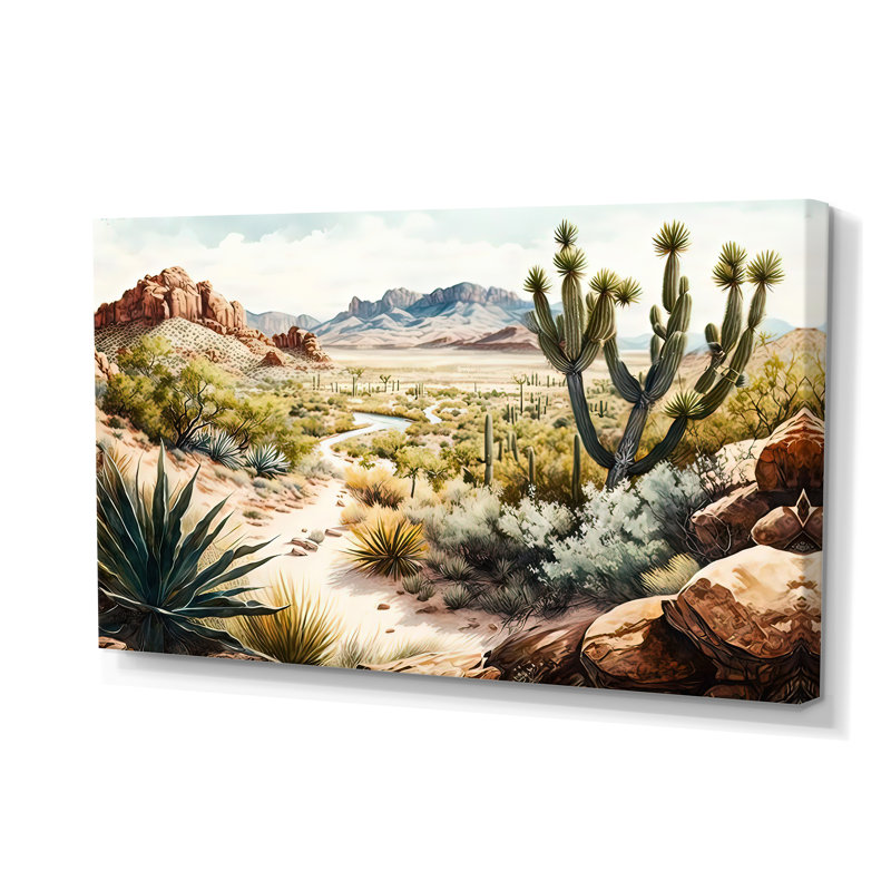 Arizona Desert II - Western, reproduction sur toile encadrée