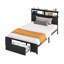96cm Height Bed Frame with LED Headboard No Box Spring Needed-1867916873-1867916874