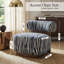  Chaise d'appoint moderne en chenille avec rayures zébrées, dossier cylindrique pour le salon, bleu-1395996397