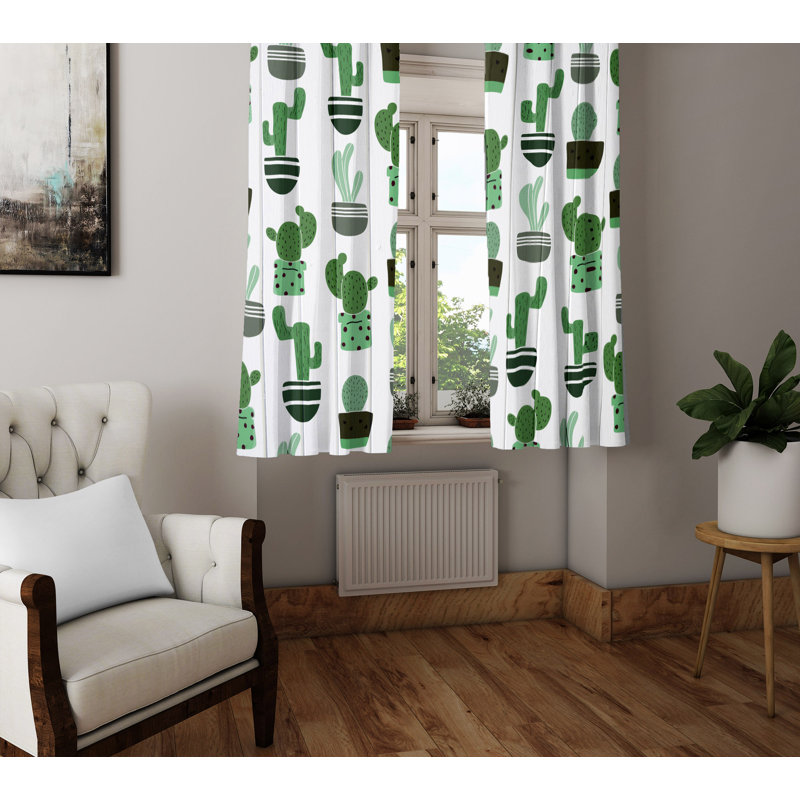 Paire de rideaux semi-transparents en bois Cactus, L 20 po x L 61 po