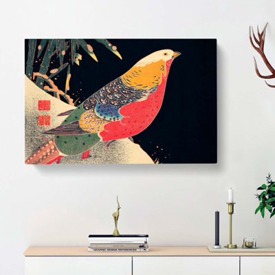 Golden Pheasant in the Snow by Ito Jakuchu - Wrapped Canvas Painting Print