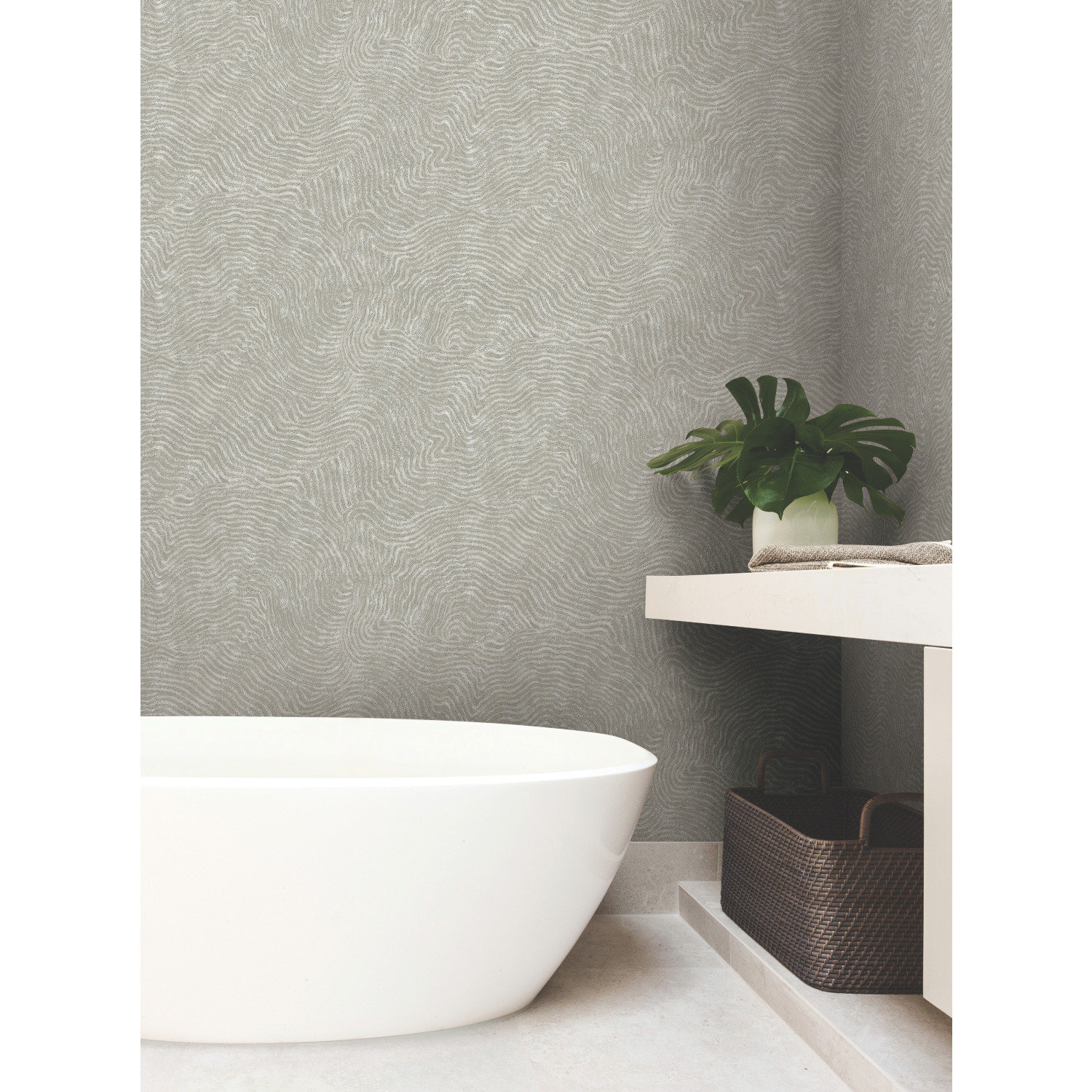 Wallpaper Roll, Gray