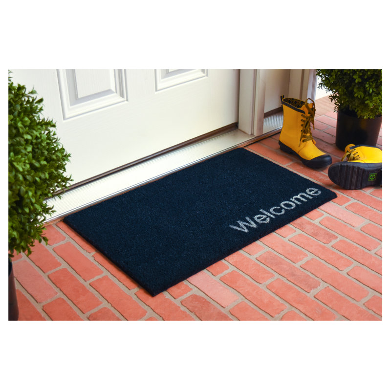 Kasper Non-Slip Doormat, 17" W x 29" L, Blue