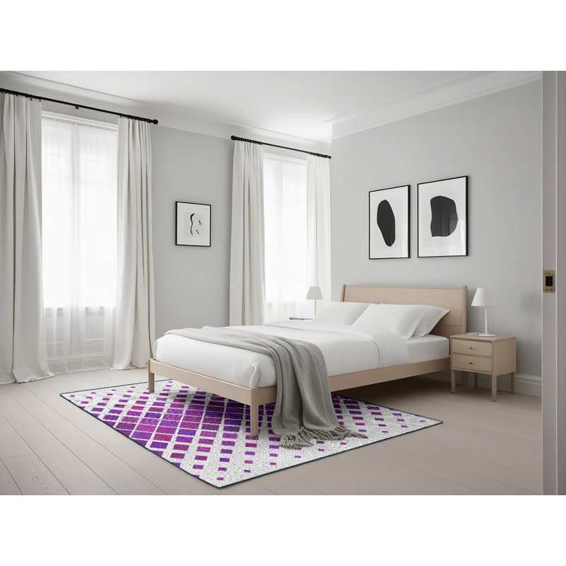 Tapis mauve Power Loom, Rectangle 5 pi x 7 pi