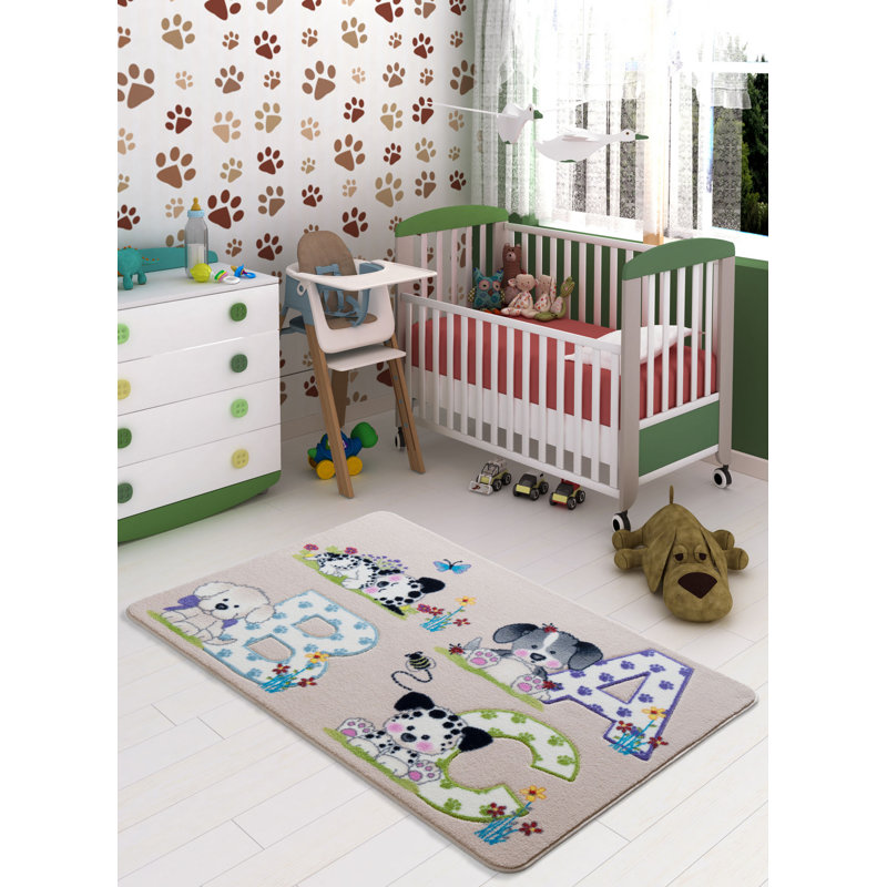 Guernon White/Beige/Green Rug