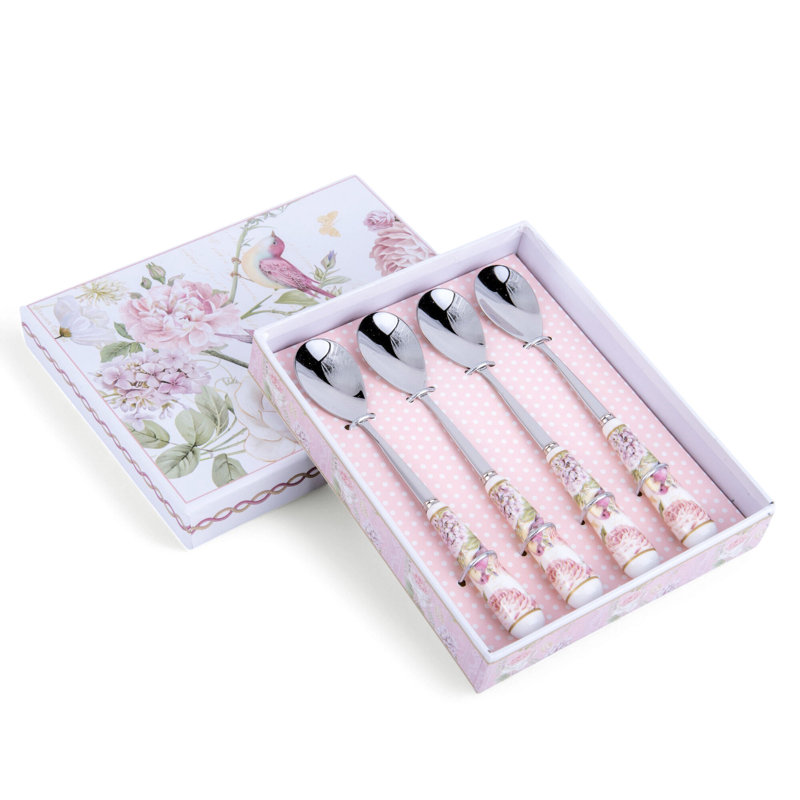 Birds In Rose Garden Coffee Spoon