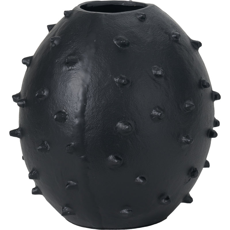 Handmade Aluminimum Table Vase, Black