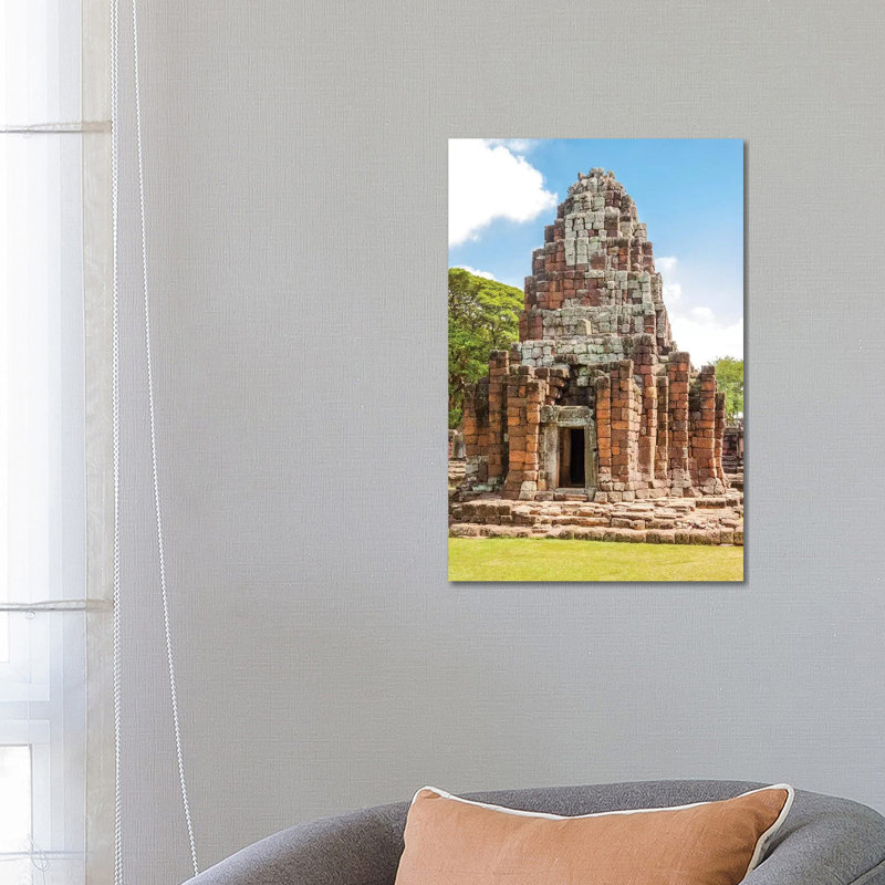 Thailand. Phimai Historical Park. Ruins Of Ancient Khmer Temple Complex. by Tom Haseltine - Wrapped Canvas Gallery-Wrapped Canvas Giclée