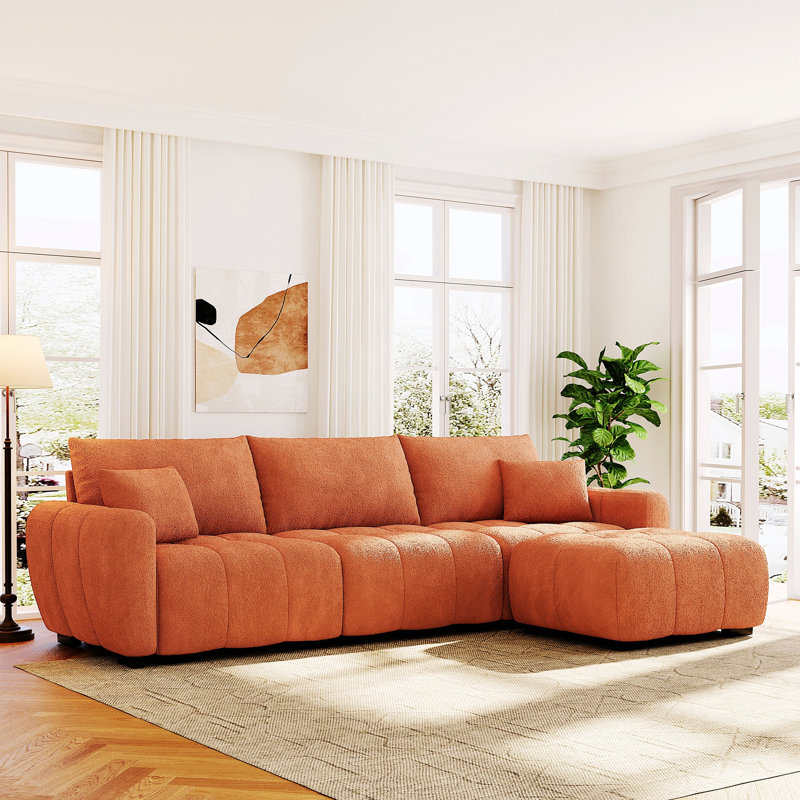 Modular Sectional Sofa With Movable Ottoman