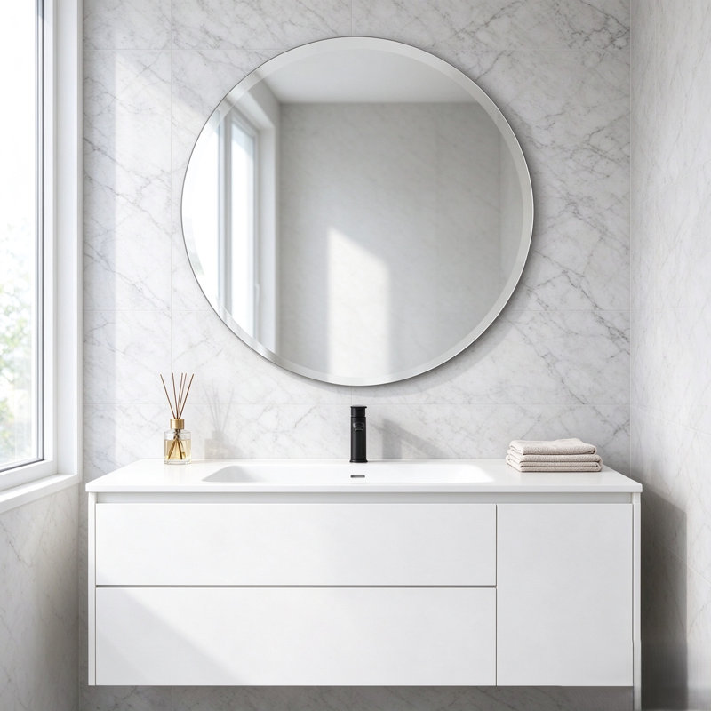 Circle Wall Makeup / Shaving Mirror
