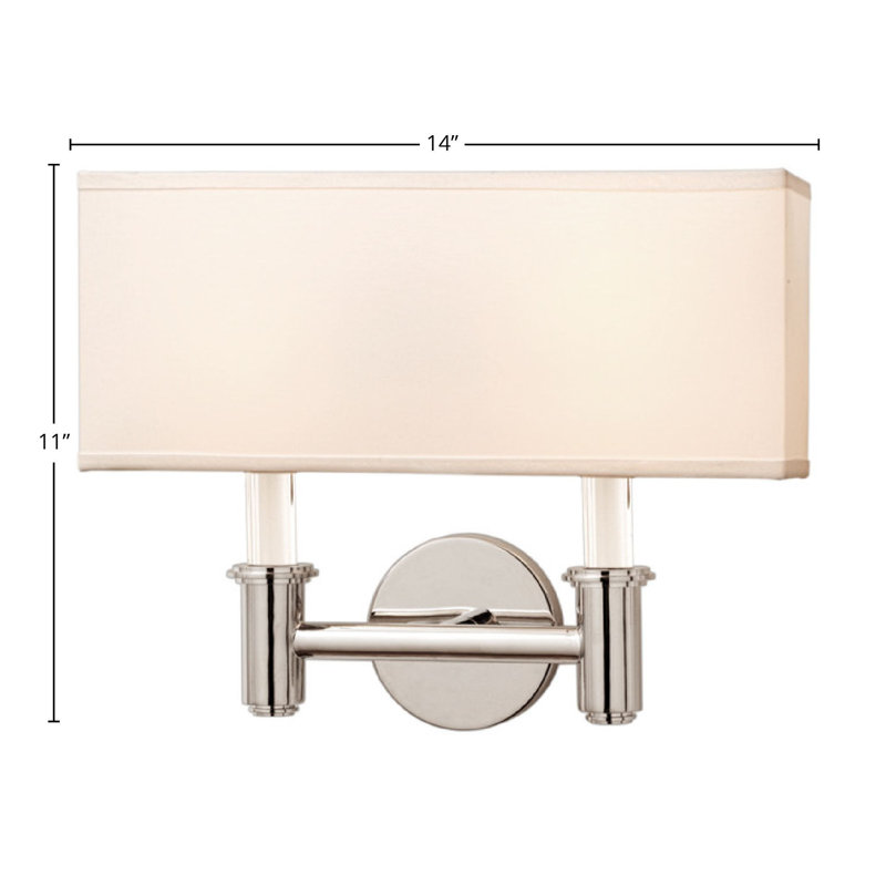 Applique murale Dupont 2 en chrome poli Kalco