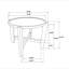 Table de bout ronde en bois massif