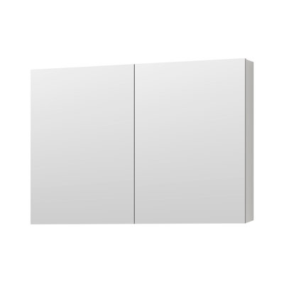 36" W X 26" H Bathroom Mirror Cabinet, Beveled Look, Spacious Storage Space, Reflection, Door Mechanism, Engineered Wood, White 36'' 26'' Medicine Unit, Edge Design, Ample Capacity, Mirror, Hinges,