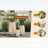 Lightweight Round MGO Outdoor Planter Set with Drainage, 3 Sizes for Indoor and Outdoor Decor-129024331