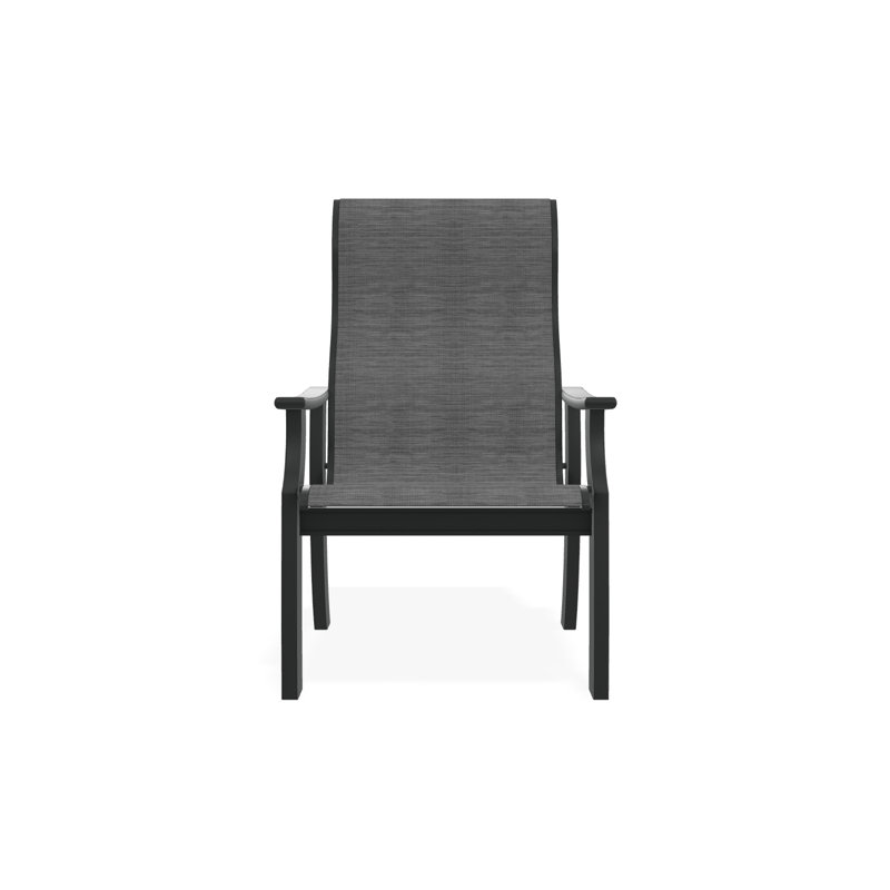 St. Catherine Sling Marine Grade Polymer Supreme Arm Chair, Graphite, Alloy Sunbrella®