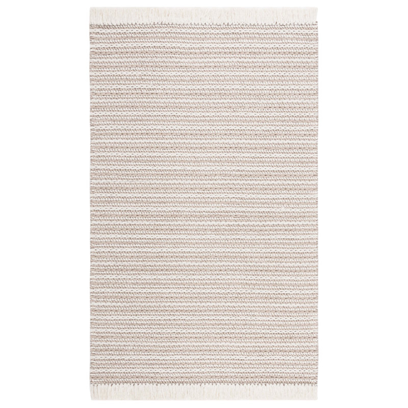 Tausin Hand Woven Wool Striped Rug, Rectangle 8' x 10'