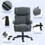 Chaise de bureau 1 pièce L 31,1 po x l 27 po x H 49,2 po Polyester Gris jusqu'à 450 lb