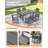 7 Pieces HDPE Outdoor Dining Set, Patio Dining Set With Umbrella Hole, All Weather Outdoor Dining Table Sets For 6, HDPE Patio Furniture Sets For Deck, Backyard, Lawn, And Poolside-867309956