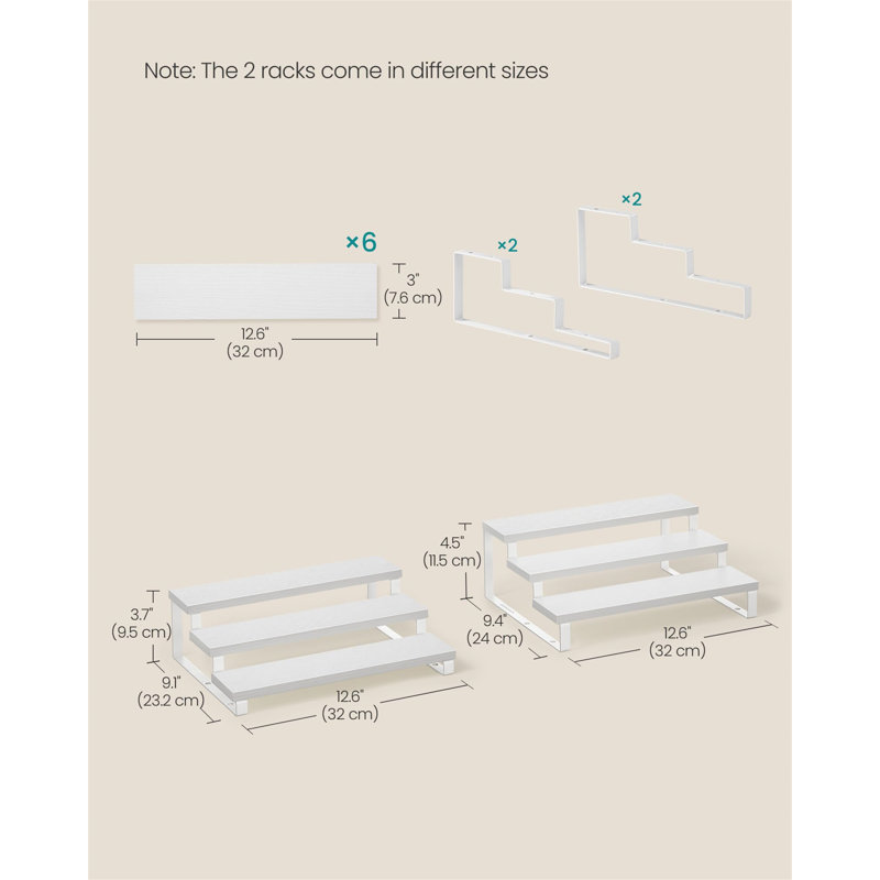 Brazee Spice Rack, Cloud White