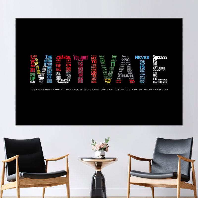 Impression sur toile, art sur toile, Motivation, Toile tendue, H 28 po x l 39 po x P 0,78 po