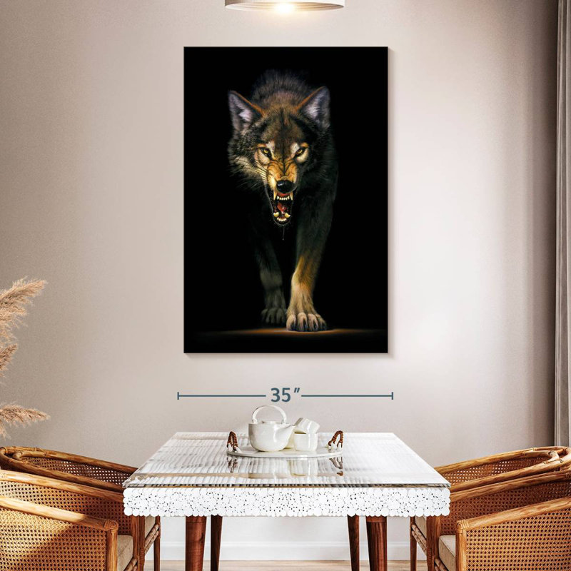 Brampt Stalking Wolf, 51" H x 34" W