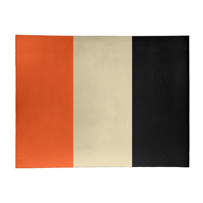 Tapis à rayures orange/crème/noir San Francisco
