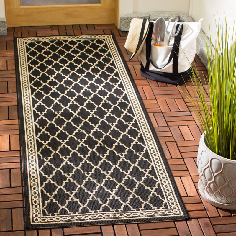 Carolino Performance Geometric Rug, Runner 2'3" x 12'