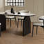 Ensemble de table de salle à manger rectangulaire vintage et chaises-106231570
