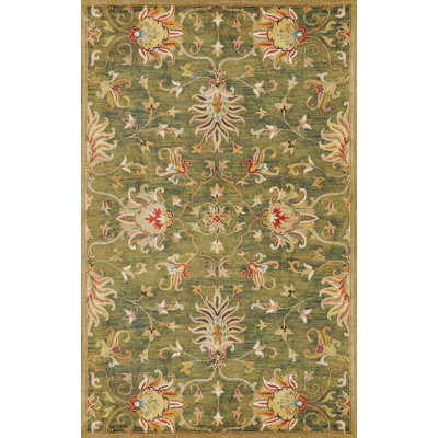 Statler Hand Tufted Wool Floral and Oriental Indoor Rug