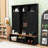 Hall Tree with Bench, Hooks, Cabinets and Shelves-129945980