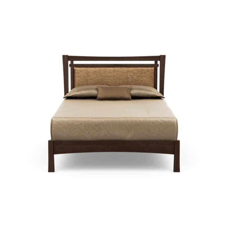 Monterey Upholstered Bed, King, Natural Cherry, Ebony