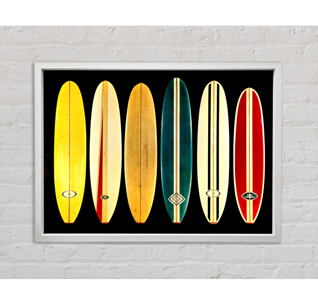 Surfboards At The Ready - Einzelne Bilderrahmen Kunstdrucke auf Leinwand