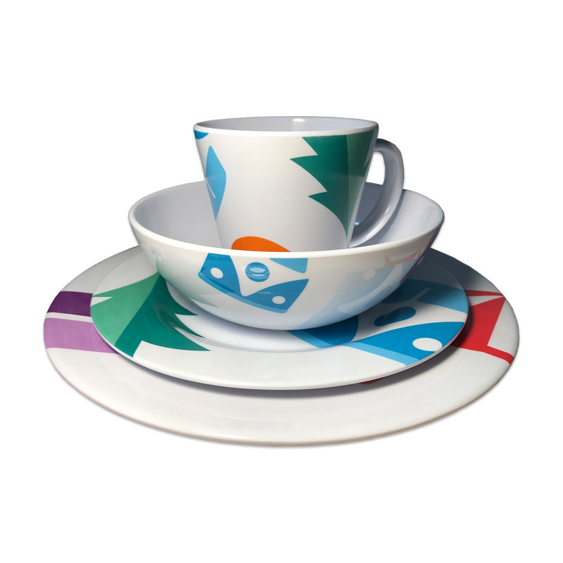 Conn Piece Melamine Dinnerware Set - Service for 4