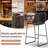Counter Height Barstools With Leather Back, Matel Bar High Table Stool Chairs For Kitchen, Set Of 4 29 Inch-1105364291