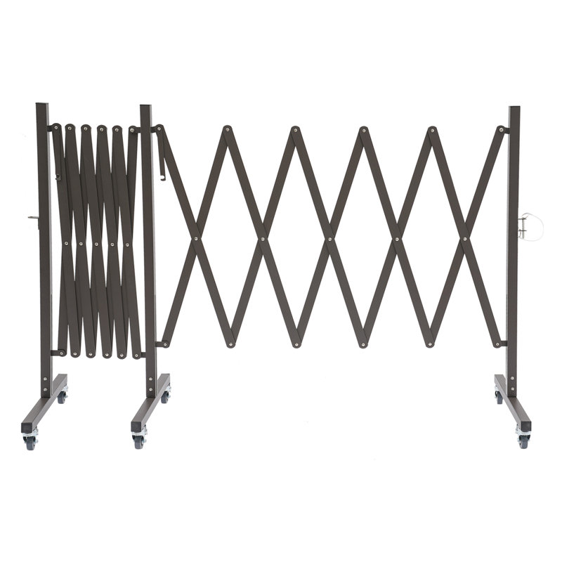 Clôture en métal H 40,55 po x l 196,8 po incluse, Noir