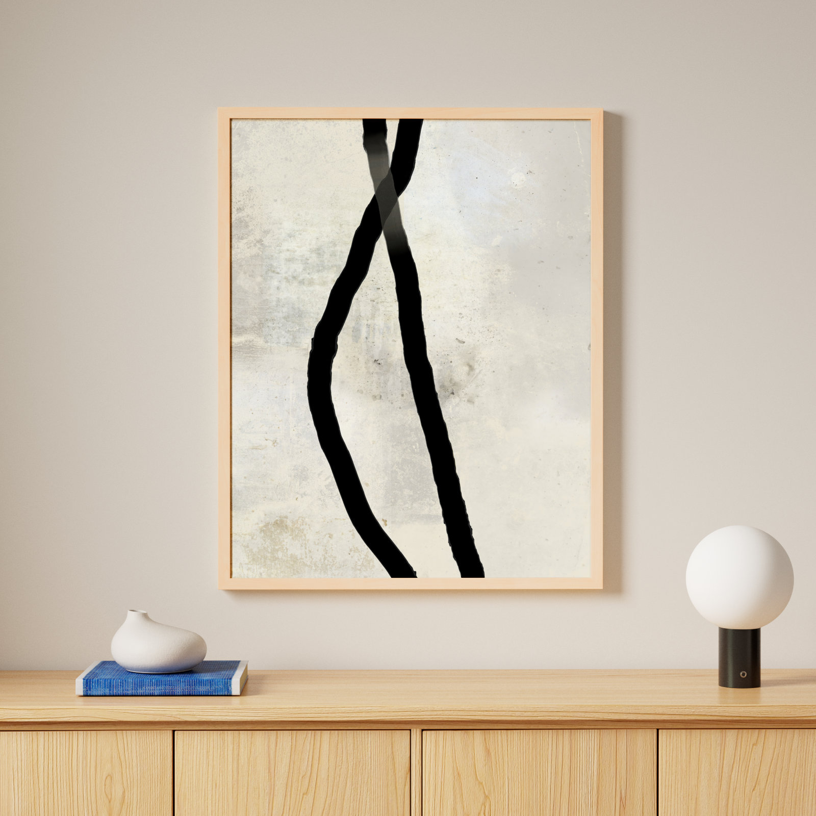 Black Rope 4 by Jacques Pilon, Brown, 38" H x 30" W x 1.25" D