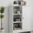 Bathroom Cabinet, Freestanding Storage Cabinet with 1 Cabinet, 3 Open Compartments