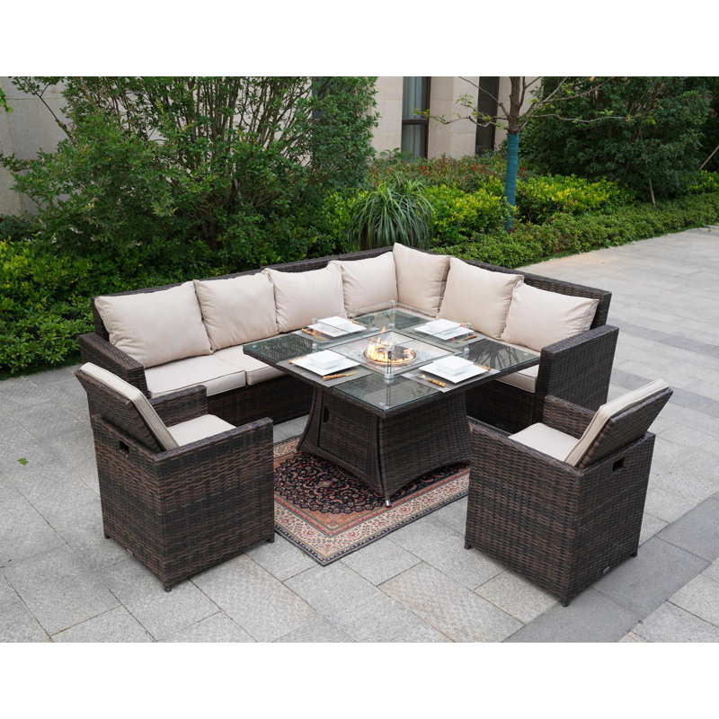 8 - Person Patio Conversation Set with Cushions
