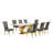 Kimako Marble Top Pedestal Dining Set-2115813456-2115813469-2115813465