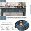 Console standard avec trois tiroirs et une tablette ouverte-422875760