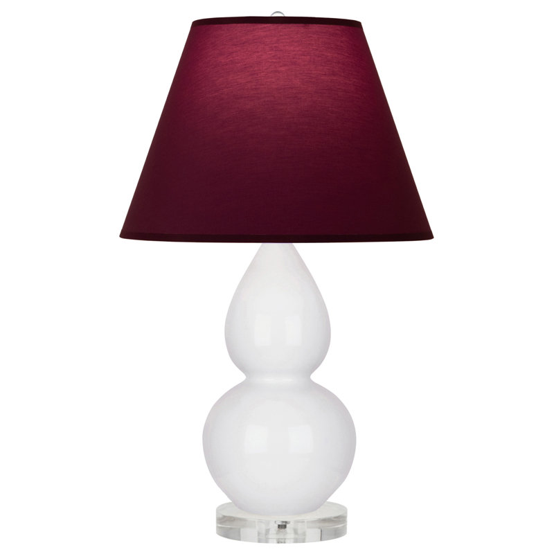 Petite lampe d'appoint à double gourde, Prune / lavande, Marguerite