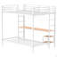 Long Beach Glossy Silver Twin Over Twin Bunk Bed