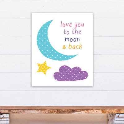 Art sur toile, "love you to the moon" Maiorano