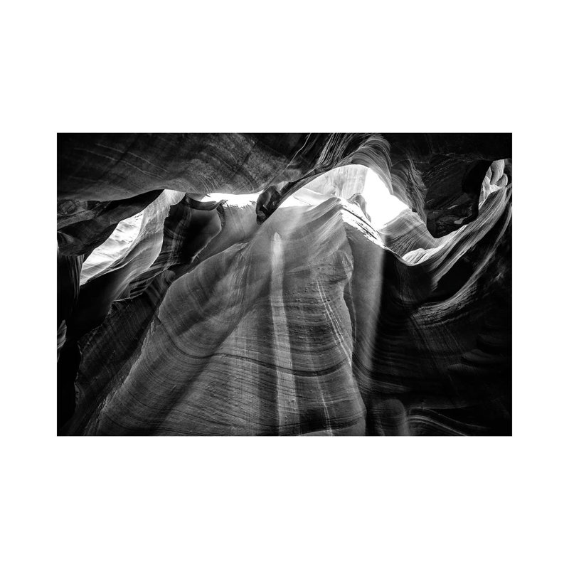 Black Arizona Series - Antelope Canyon Natural Wonder XIII - Wrapped Canvas Print, 20.32 cm H x 30.48 cm W
